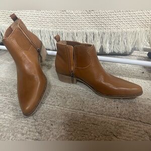 Lucky Brand Tan Leather Ankle Boots